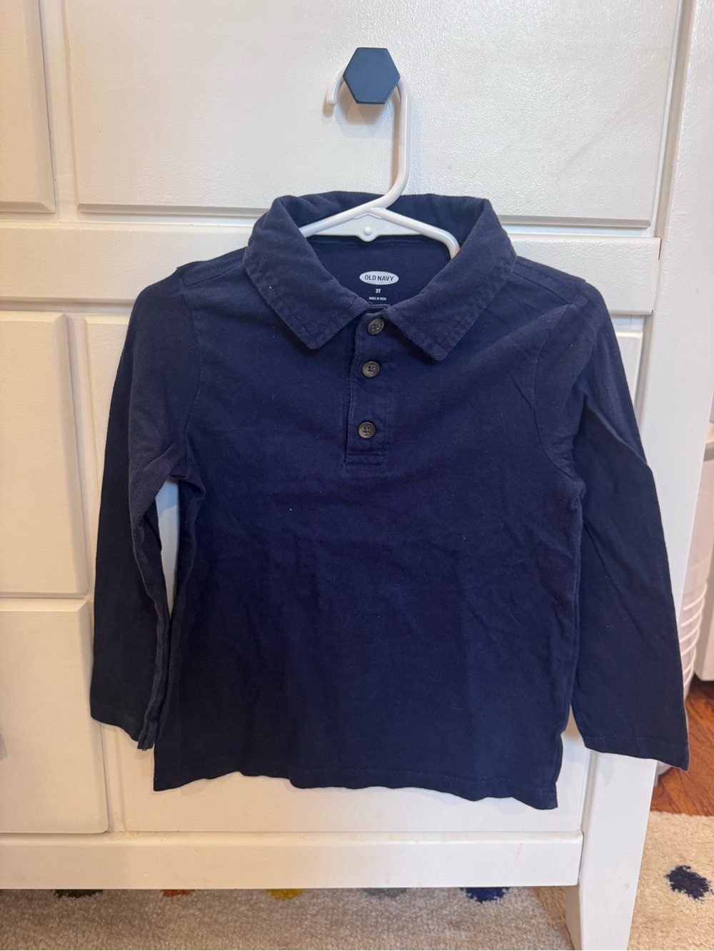 3T Old Navy Dark Blue Long-Sleeve Polo for Kids